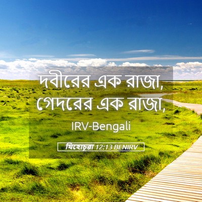 Picture 05 - যিহোচূৱা 12:13 BENIRV - দবীরের এক রাজা, - Bible Verse Picture