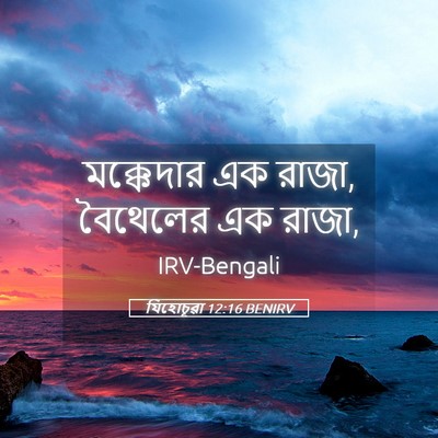 Picture 05 - যিহোচূৱা 12:16 BENIRV - মক্কেদার এক রাজা, - Bible Verse Picture
