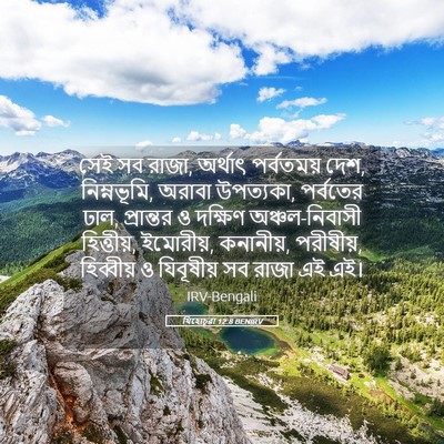 Picture 05 - যিহোচূৱা 12:8 BENIRV - সেই সব রাজা, অর্থাৎ - Bible Verse Picture