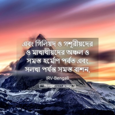 Picture 05 - যিহোচূৱা 13:11 BENIRV - এবং গিলিয়দ ও - Bible Verse Picture