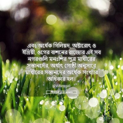 Picture 05 - যিহোচূৱা 13:31 BENIRV - এবং অর্ধেক - Bible Verse Picture