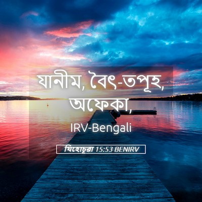 Picture 05 - যিহোচূৱা 15:53 BENIRV - যানীম, বৈৎ-তপূহ, - Bible Verse Picture