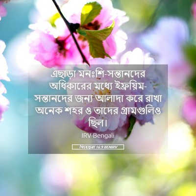 Picture 05 - যিহোচূৱা 16:9 BENIRV - এছাড়া - Bible Verse Picture