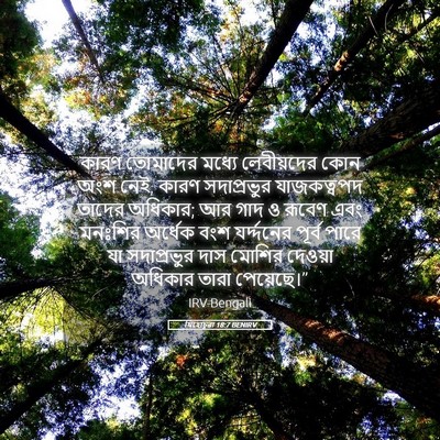 Picture 05 - যিহোচূৱা 18:7 BENIRV - কারণ তোমাদের - Bible Verse Picture