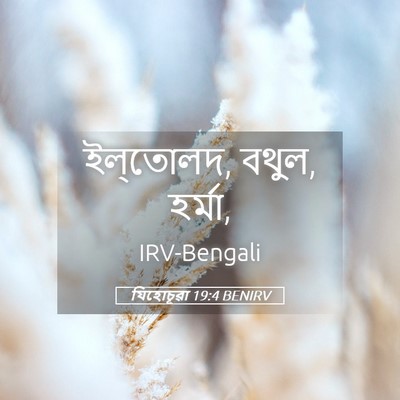 Picture 05 - যিহোচূৱা 19:4 BENIRV - ইল্‌তোলদ, বথুল, - Bible Verse Picture