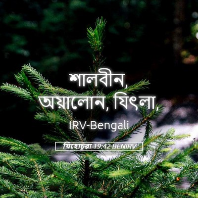 Picture 05 - যিহোচূৱা 19:42 BENIRV - শালবীন, অয়ালোন, - Bible Verse Picture