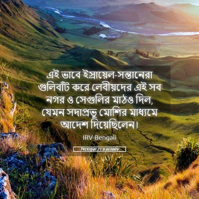 Picture 05 - যিহোচূৱা 21:8 BENIRV - এই ভাবে - Bible Verse Picture