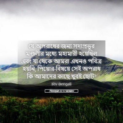 Picture 05 - যিহোচূৱা 22:17 BENIRV - যে অপরাধের জন্য - Bible Verse Picture