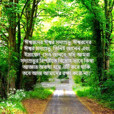 Picture 05 - যিহোচূৱা 22:22 BENIRV - “ঈশ্বরদের ঈশ্বর - Bible Verse Picture