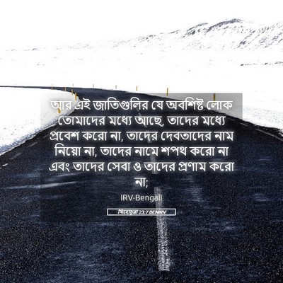 Picture 05 - যিহোচূৱা 23:7 BENIRV - আর এই জাতিগুলির যে - Bible Verse Picture
