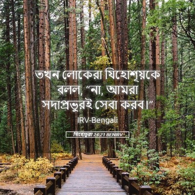Picture 05 - যিহোচূৱা 24:21 BENIRV - তখন লোকেরা - Bible Verse Picture