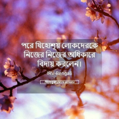 Picture 05 - যিহোচূৱা 24:28 BENIRV - পরে যিহোশূয় - Bible Verse Picture