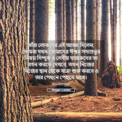 Picture 05 - যিহোচূৱা 3:3 BENIRV - তাঁরা লোকদের এই - Bible Verse Picture
