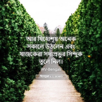 Picture 05 - যিহোচূৱা 6:12 BENIRV - আর যিহোশূয় অনেক - Bible Verse Picture