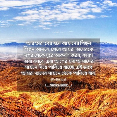 Picture 05 - যিহোচূৱা 8:6 BENIRV - আর তারা বের হয়ে - Bible Verse Picture