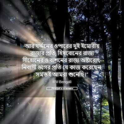 Picture 05 - যিহোচূৱা 9:10 BENIRV - আর যর্দ্দনের - Bible Verse Picture