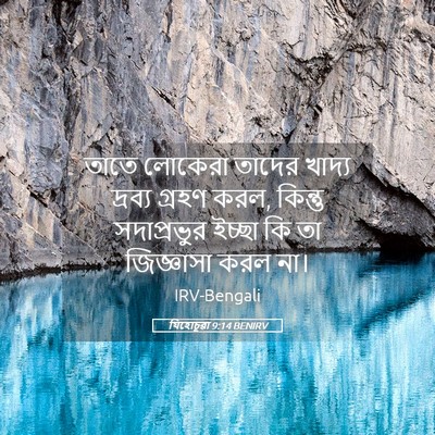 Picture 05 - যিহোচূৱা 9:14 BENIRV - তাতে লোকেরা তাদের - Bible Verse Picture