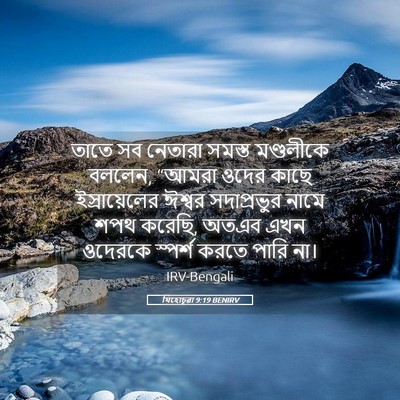 Picture 05 - যিহোচূৱা 9:19 BENIRV - তাতে সব নেতারা - Bible Verse Picture