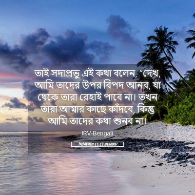 Picture 05 - যিৰিমিয়া 11:11 BENIRV - তাই সদাপ্রভু এই - Bible Verse Picture