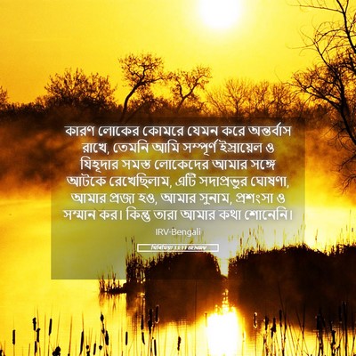 Picture 05 - যিৰিমিয়া 13:11 BENIRV - কারণ লোকের কোমরে - Bible Verse Picture