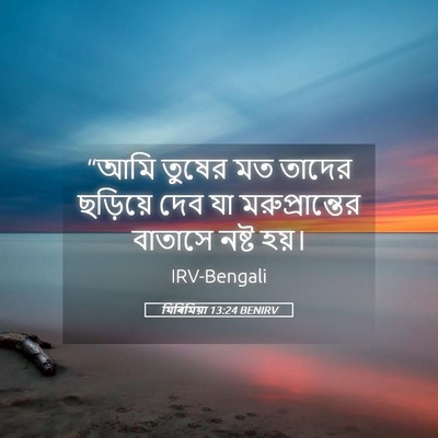 Picture 05 - যিৰিমিয়া 13:24 BENIRV - “আমি তুষের মত - Bible Verse Picture