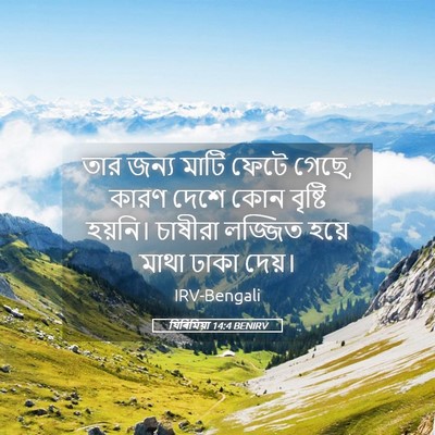 Picture 05 - যিৰিমিয়া 14:4 BENIRV - তার জন্য মাটি ফেটে - Bible Verse Picture
