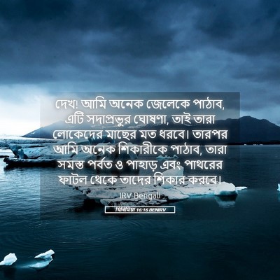Picture 05 - যিৰিমিয়া 16:16 BENIRV - দেখ! আমি অনেক - Bible Verse Picture