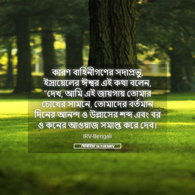 Picture 05 - যিৰিমিয়া 16:9 BENIRV - কারণ বাহিনীগণের - Bible Verse Picture