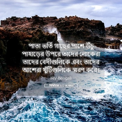 Picture 05 - যিৰিমিয়া 17:2 BENIRV - পাতা ভর্তি গাছের - Bible Verse Picture