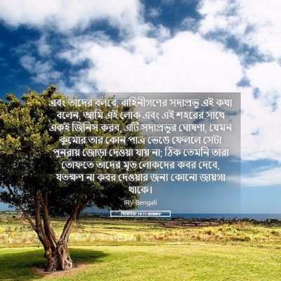 Picture 05 - যিৰিমিয়া 19:11 BENIRV - এবং তাদের বলবে, - Bible Verse Picture