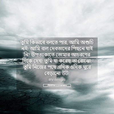 Picture 05 - যিৰিমিয়া 2:23 BENIRV - তুমি কিভাবে বলতে - Bible Verse Picture