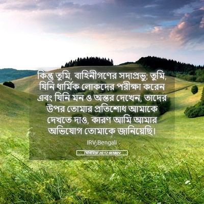 Picture 05 - যিৰিমিয়া 20:12 BENIRV - কিন্তু তুমি, - Bible Verse Picture