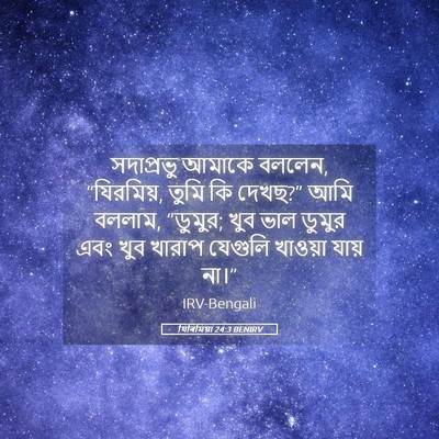 Picture 05 - যিৰিমিয়া 24:3 BENIRV - সদাপ্রভু আমাকে - Bible Verse Picture