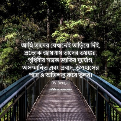 Picture 05 - যিৰিমিয়া 24:9 BENIRV - আমি তাদের যেখানেই - Bible Verse Picture