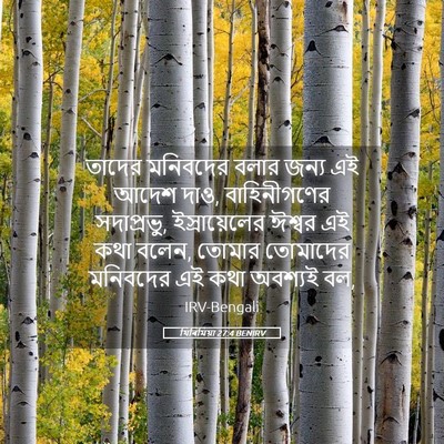 Picture 05 - যিৰিমিয়া 27:4 BENIRV - তাদের মনিবদের - Bible Verse Picture