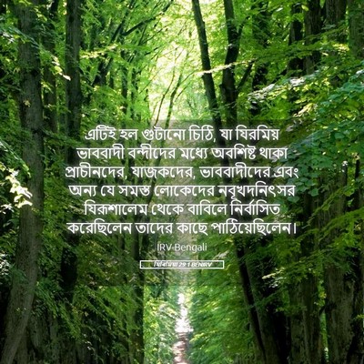 Picture 05 - যিৰিমিয়া 29:1 BENIRV - এটিই হল গুটানো - Bible Verse Picture