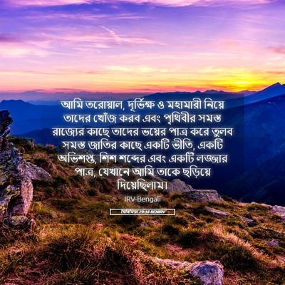 Picture 05 - যিৰিমিয়া 29:18 BENIRV - আমি তরোয়াল, - Bible Verse Picture