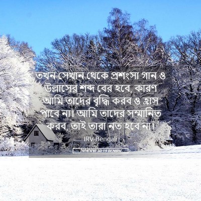 Picture 05 - যিৰিমিয়া 30:19 BENIRV - তখন সেখান থেকে - Bible Verse Picture