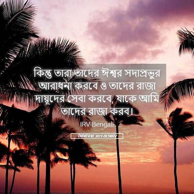 Picture 05 - যিৰিমিয়া 30:9 BENIRV - কিন্তু তারা তাদের - Bible Verse Picture