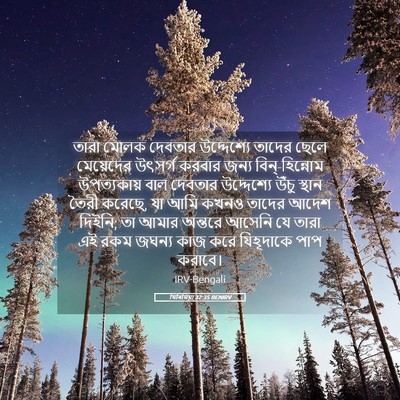 Picture 05 - যিৰিমিয়া 32:35 BENIRV - তারা মোলক দেবতার - Bible Verse Picture