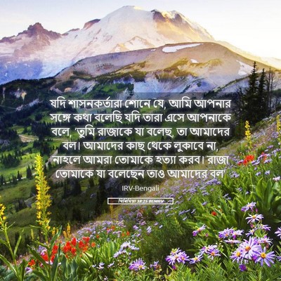 Picture 05 - যিৰিমিয়া 38:25 BENIRV - যদি শাসনকর্তারা - Bible Verse Picture