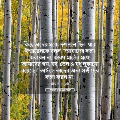 Picture 05 - যিৰিমিয়া 41:8 BENIRV - কিন্তু তাদের - Bible Verse Picture
