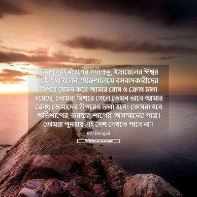 Picture 05 - যিৰিমিয়া 42:18 BENIRV - কারণ বাহিনীগণের - Bible Verse Picture