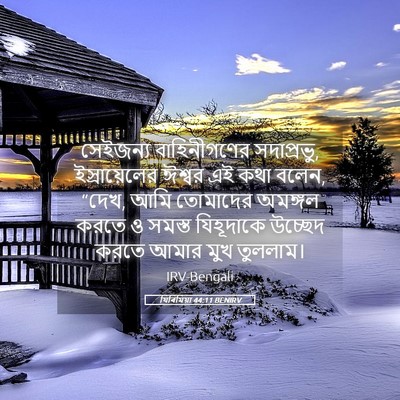 Picture 05 - যিৰিমিয়া 44:11 BENIRV - সেইজন্য - Bible Verse Picture