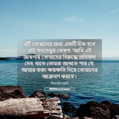 Picture 05 - যিৰিমিয়া 44:29 BENIRV - এটি তোমাদের জন্য - Bible Verse Picture