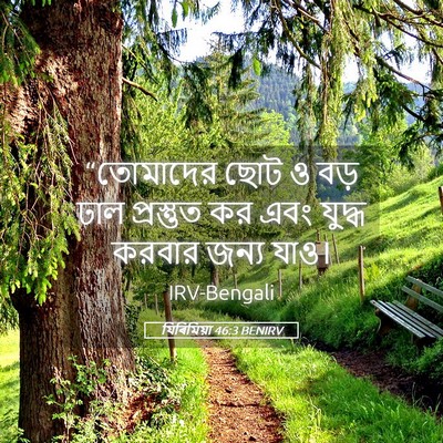 Picture 05 - যিৰিমিয়া 46:3 BENIRV - “তোমাদের ছোট ও বড় - Bible Verse Picture