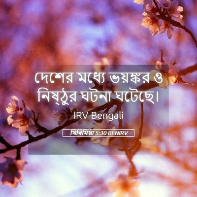 Picture 05 - যিৰিমিয়া 5:30 BENIRV - দেশের মধ্যে - Bible Verse Picture