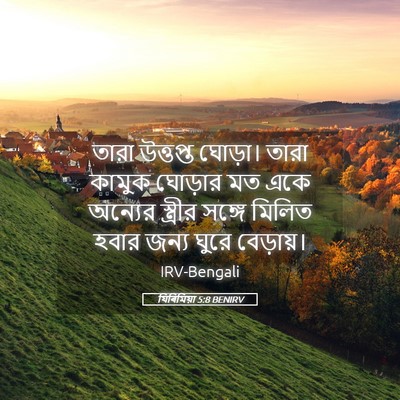 Picture 05 - যিৰিমিয়া 5:8 BENIRV - তারা উত্তপ্ত - Bible Verse Picture
