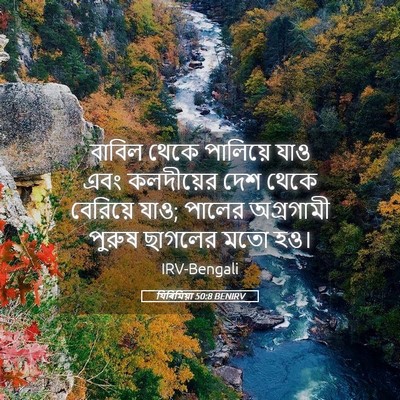 Picture 05 - যিৰিমিয়া 50:8 BENIRV - বাবিল থেকে - Bible Verse Picture