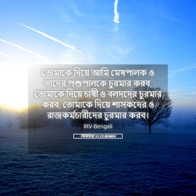 Picture 05 - যিৰিমিয়া 51:23 BENIRV - তোমাকে দিয়ে আমি - Bible Verse Picture